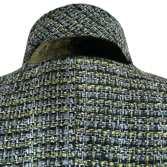 Coldwater Creek Green Tweed Two Button Blazer Size 12 - Picture 6 of 9